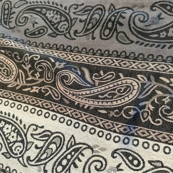 Goldline GmbH Fringed Raw Edge Lightweight Paisley Print German Scarf - Picture 4 of 7